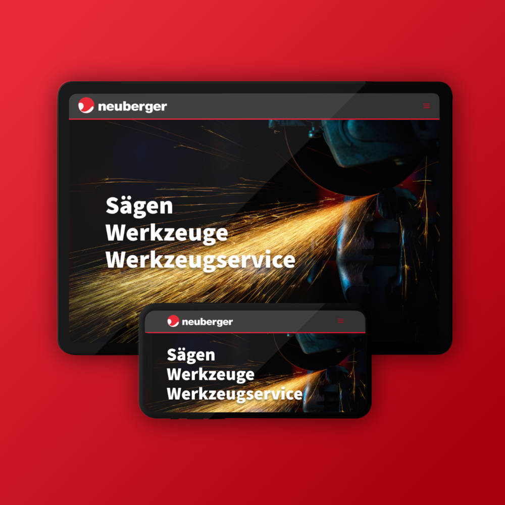 MockUp Website für die Firma Neuberger